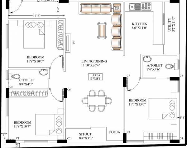  bharat-jyothi-residency Floor Plan Floor Plan