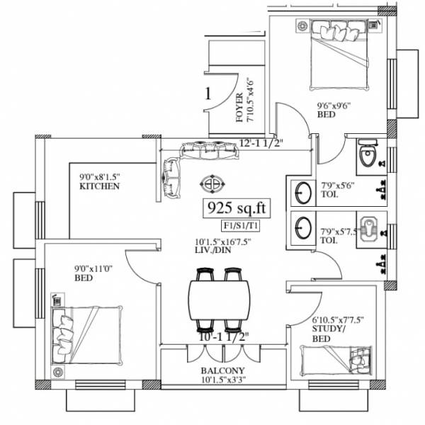  yadavi-apartments Floor Plan Floor Plan