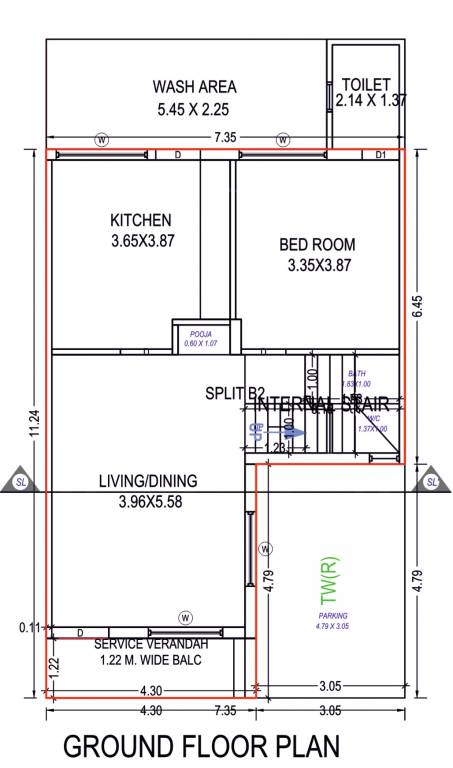 avadh homes Floor Plan Ground Floor Plan