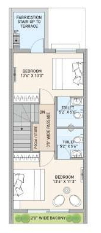 bungalows 2 Floor Plan Floor Plan