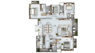 Floor Plan three-leaves Floor Plan Floor Plan