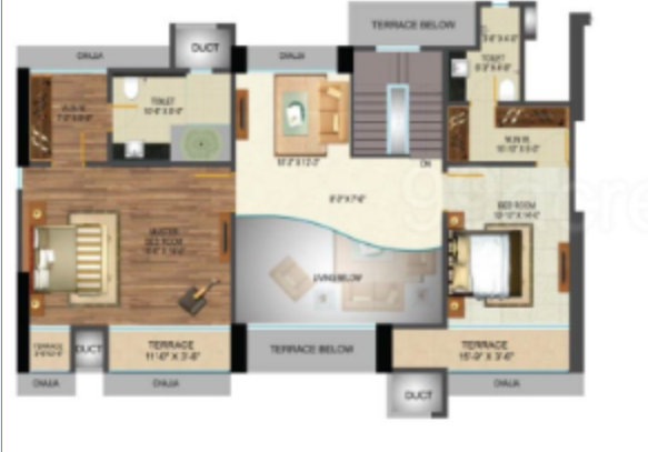 the luxor Floor Plan Upper Level Duplex Plan