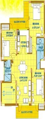 Oakland Central Green Avenue (3BHK+2T (1,597 sq ft) 1597 sq ft) Oakland Central Green Avenue (3BHK+2T (1,597 sq ft) 1597 sq ft)
