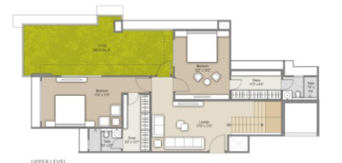 Upper Level Duplex Plan hastinapur the royal legacy Floor Plan Upper Level Duplex Plan