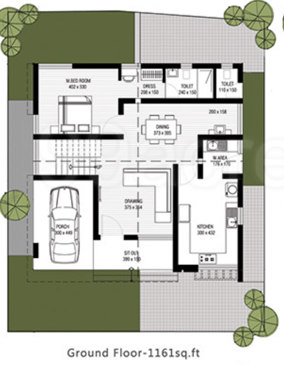  spring green villas Floor Plan Ground Floor Plan