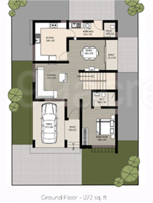 spring green villas Floor Plan Ground Floor Plan