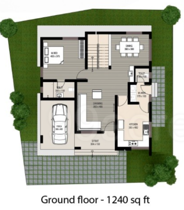  spring green villas Floor Plan Ground Floor Plan
