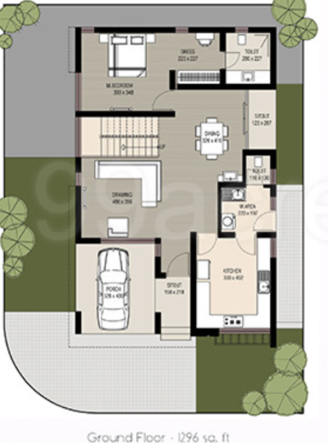  spring green villas Floor Plan Ground Floor Plan