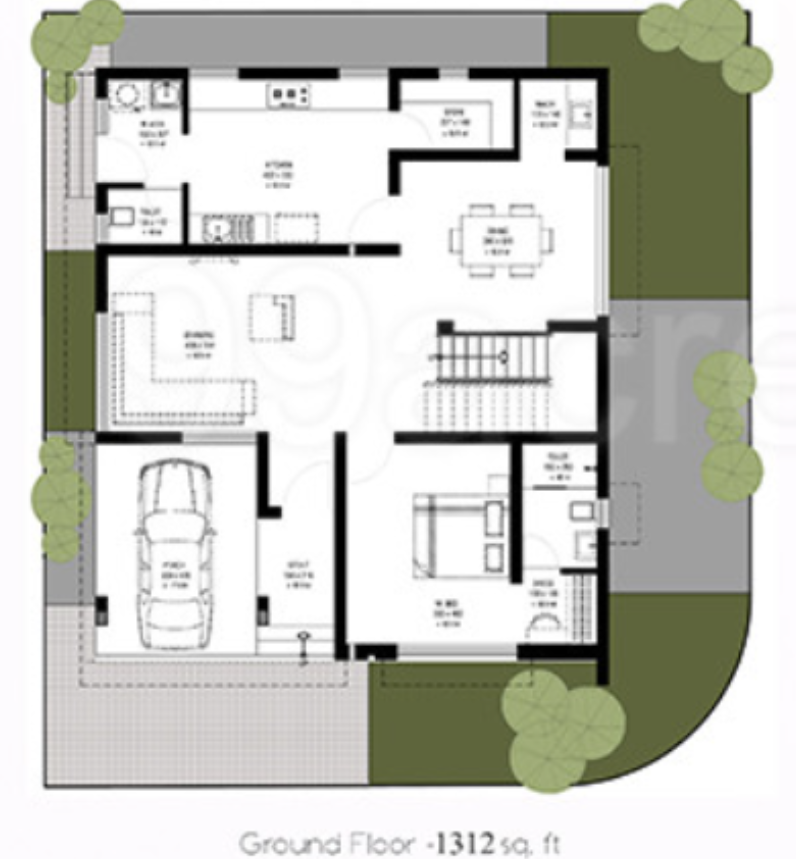  spring green villas Floor Plan Ground Floor Plan