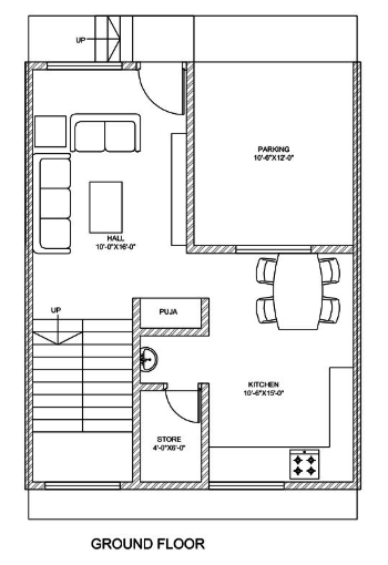  dwarka nagari Floor Plan Ground Floor Plan