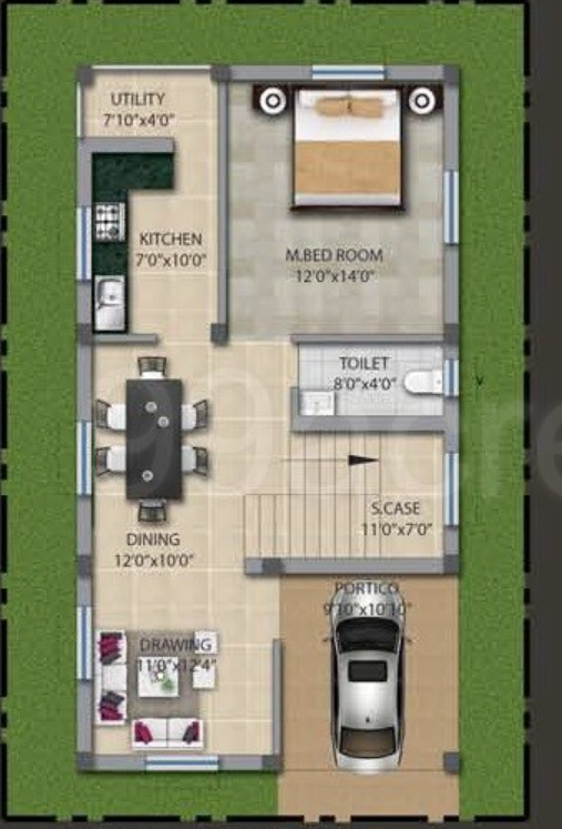  niladri avenue Floor Plan Ground Floor Plan