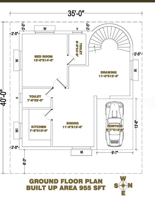  niladri avenue Floor Plan Ground Floor Plan