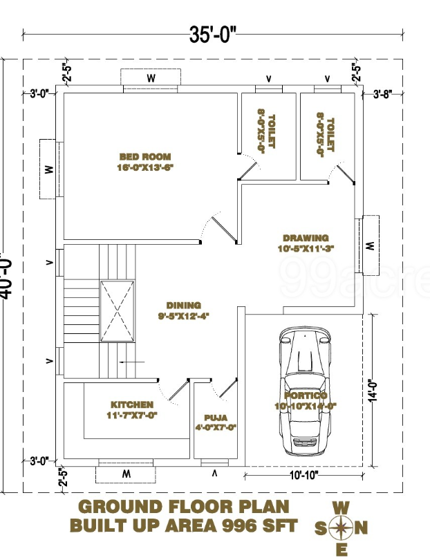  niladri avenue Floor Plan Ground Floor Plan