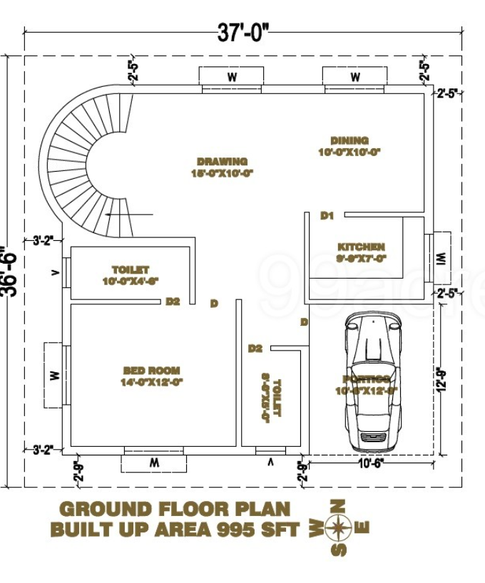  niladri avenue Floor Plan Ground Floor Plan