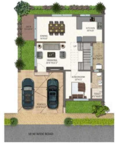  anmol alpine vistas Floor Plan Ground Floor Plan