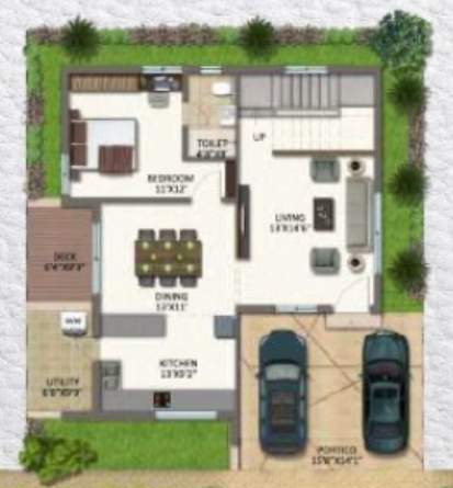  anmol alpine vistas Floor Plan Ground Floor Plan