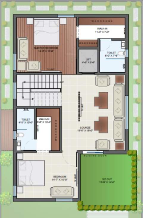  aurum luxury triplex villas Floor Plan First Floor Plan