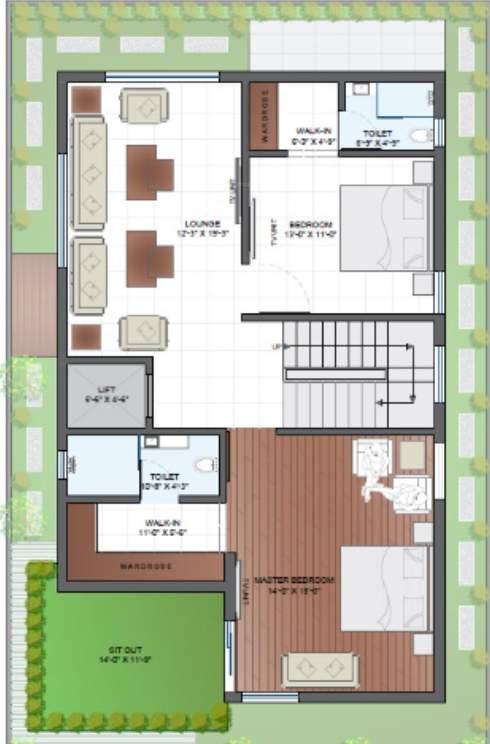  aurum luxury triplex villas Floor Plan First Floor Plan
