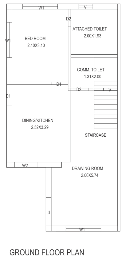  nanddham bungalows Floor Plan Ground Floor Plan