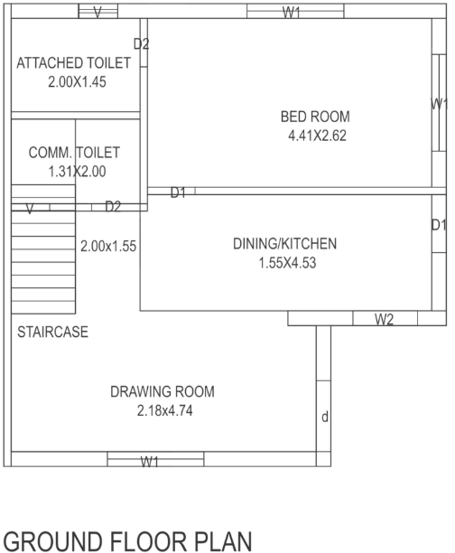  nanddham bungalows Floor Plan Ground Floor Plan