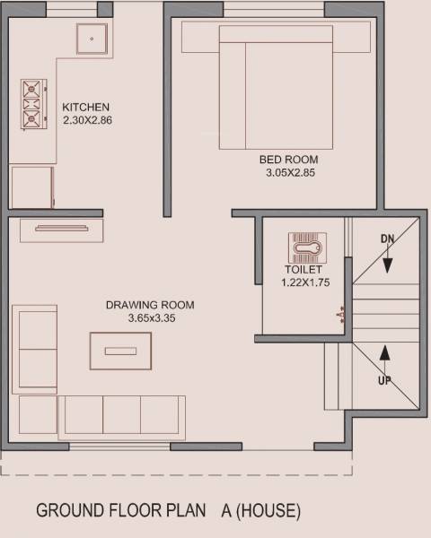  bungalows Floor Plan Ground Floor Plan
