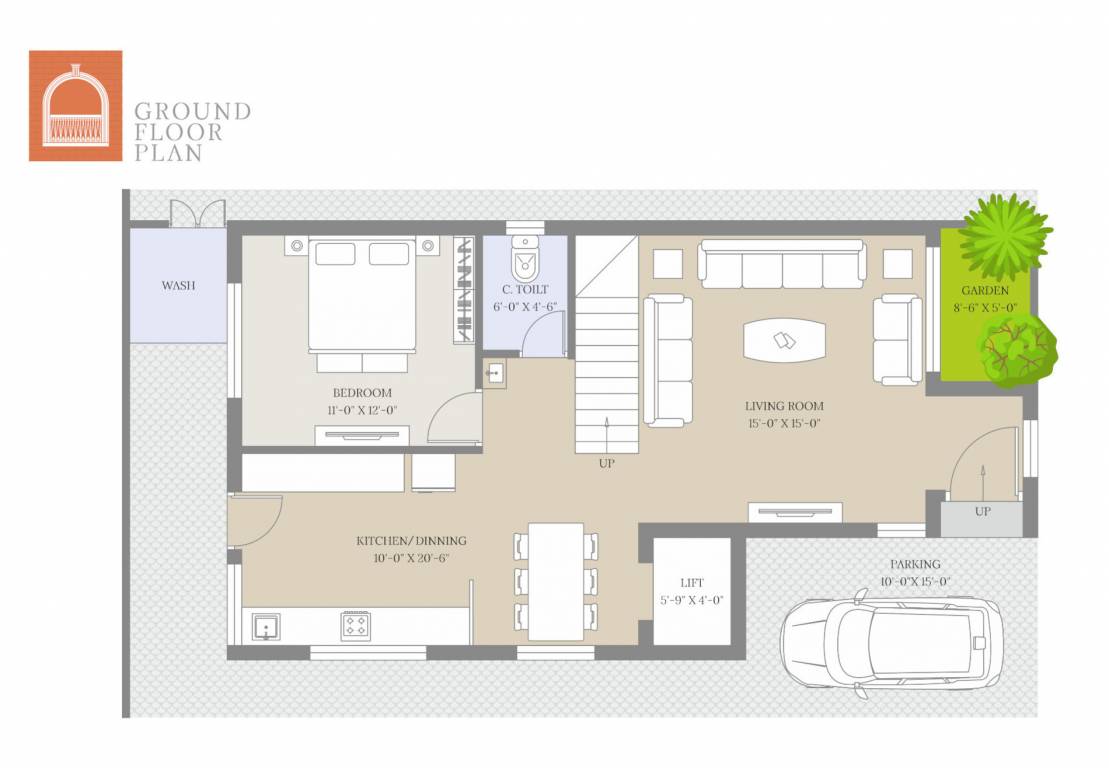 satya villa Floor Plan Ground Floor Plan