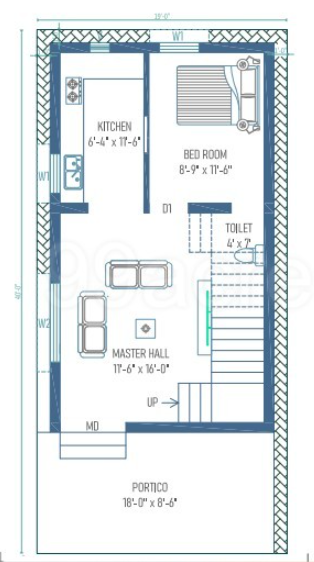  dwaraka avenue Floor Plan Ground Floor Plan