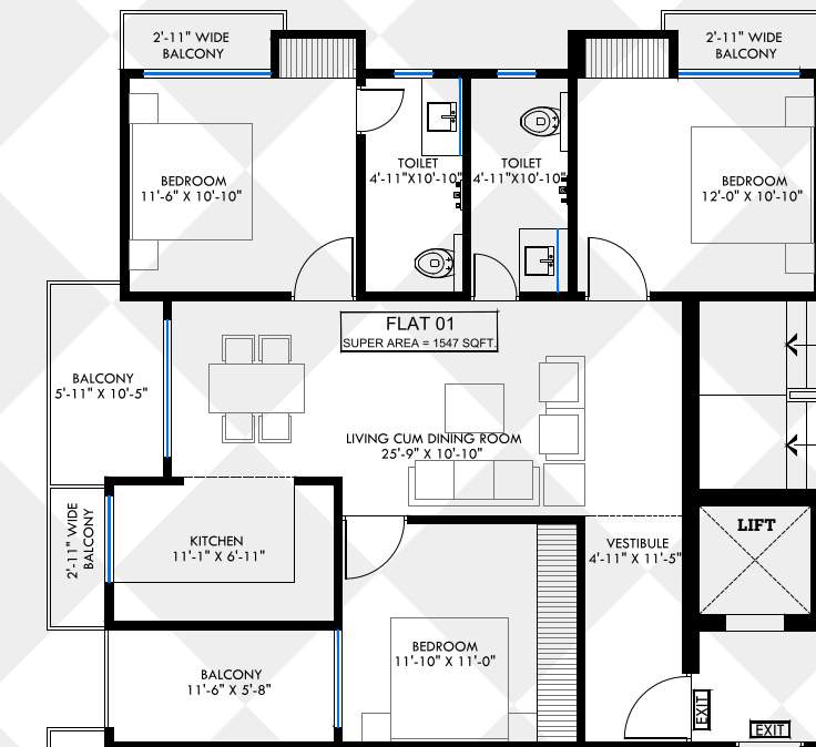  winsome dwarika residency Floor Plan Floor Plan