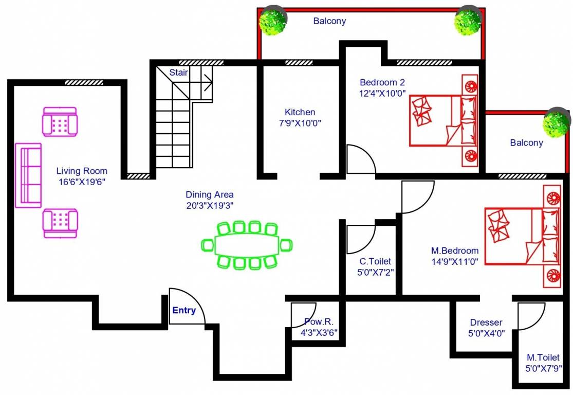 cloud ville Floor Plan Lower Level Duplex Plan