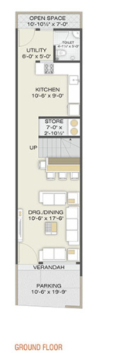  bunglows Floor Plan Ground Floor Plan