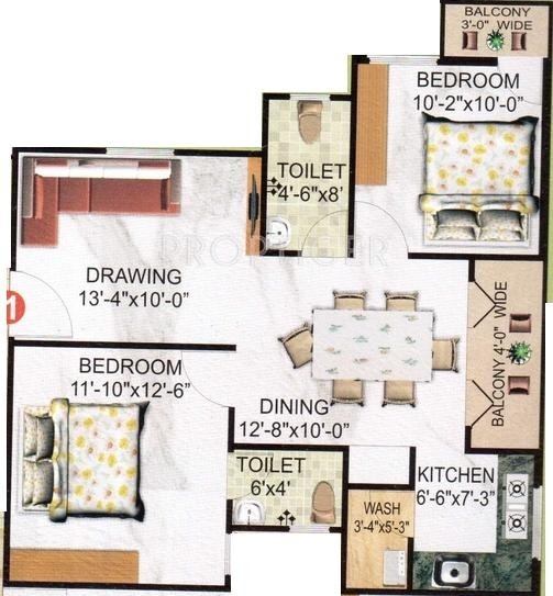 Sindura Sindura Residency (2BHK+2T (927 sq ft) 927 sq ft)