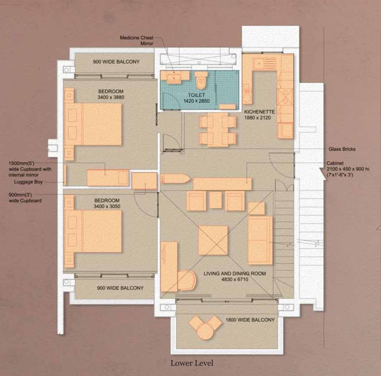  palolem hills Floor Plan Lower Level Duplex Plan