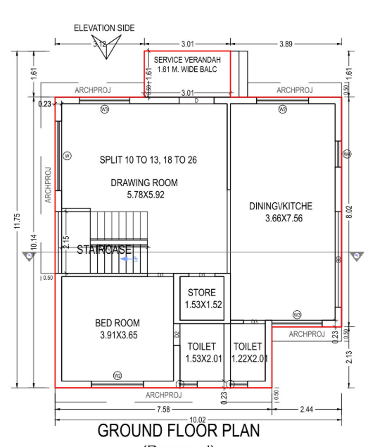  haritam villa Floor Plan Ground Floor Plan
