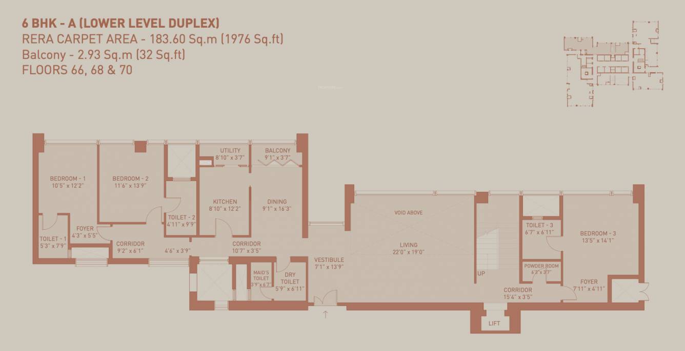 niyaara Floor Plan Lower Level Duplex Plan