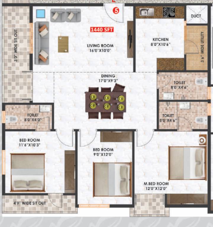  pristine apartment Floor Plan Floor Plan