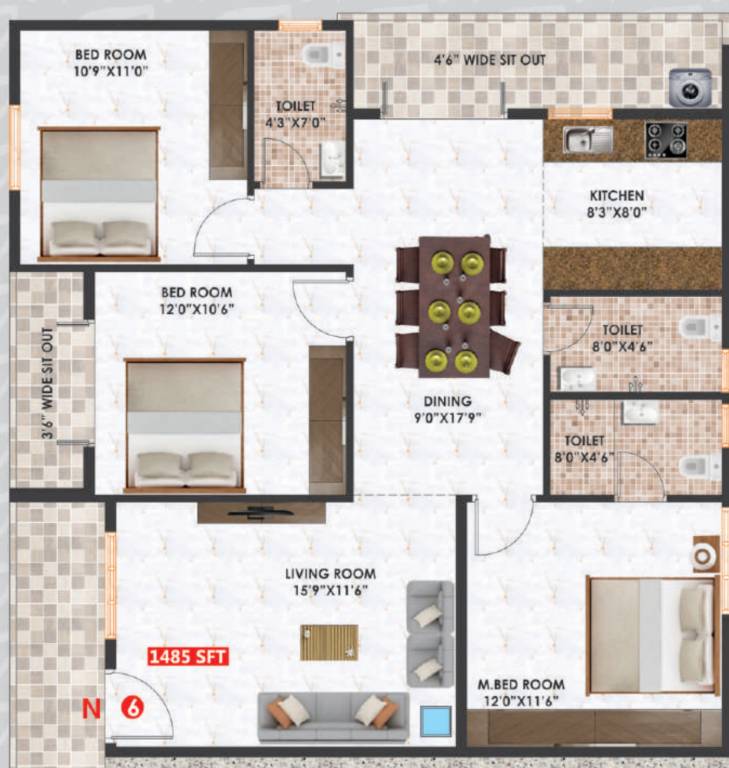  pristine apartment Floor Plan Floor Plan