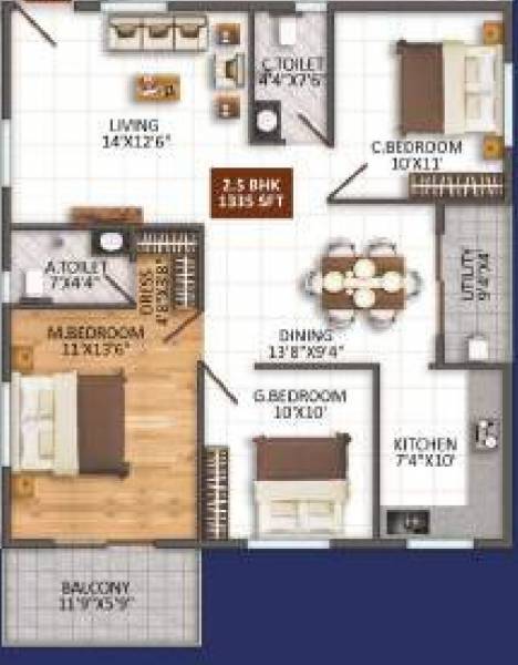  brunda-vihari Floor Plan Floor Plan