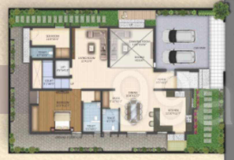signature villas Floor Plan Ground Floor Plan