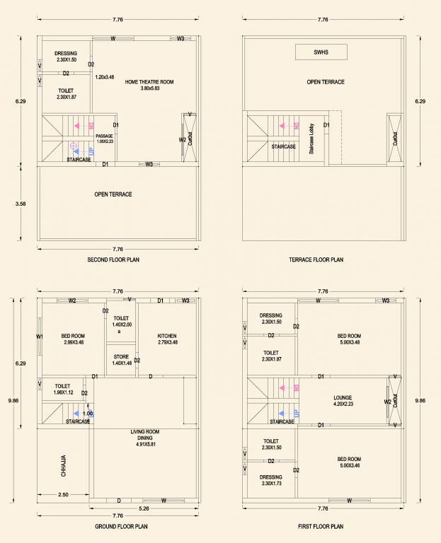 anu shambhu villa Floor Plan Floor Plan