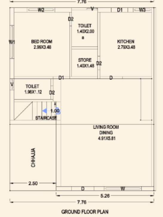 anu shambhu villa Floor Plan Ground Floor Plan