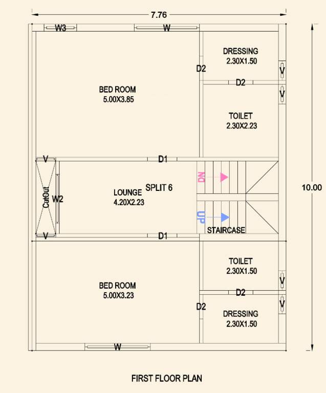 anu shambhu villa Floor Plan First Floor Plan