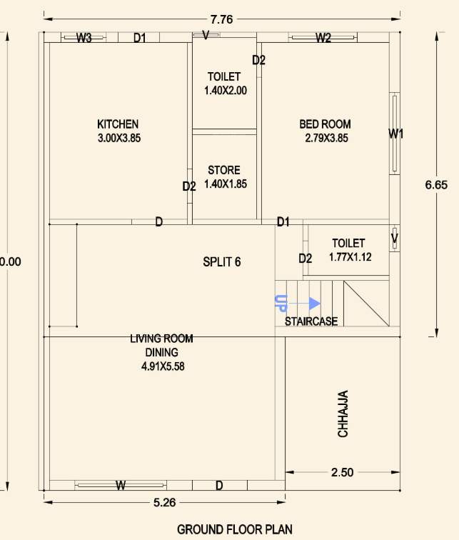 anu shambhu villa Floor Plan Ground Floor Plan