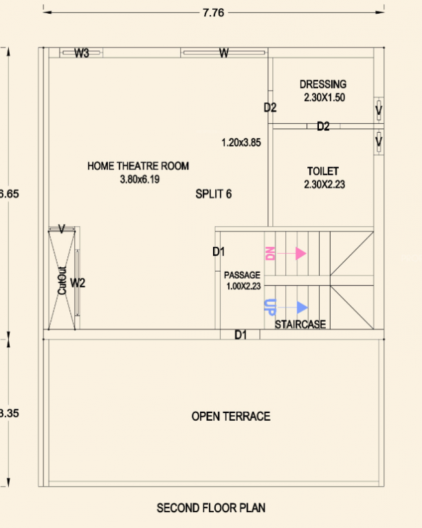 anu shambhu villa Floor Plan Second Floor Plan