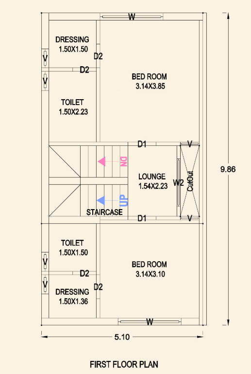 anu shambhu villa Floor Plan First Floor Plan