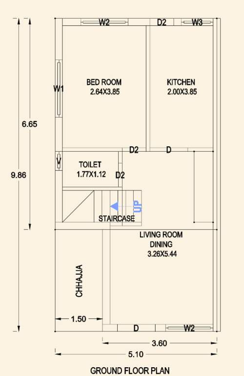 anu shambhu villa Floor Plan Ground Floor Plan