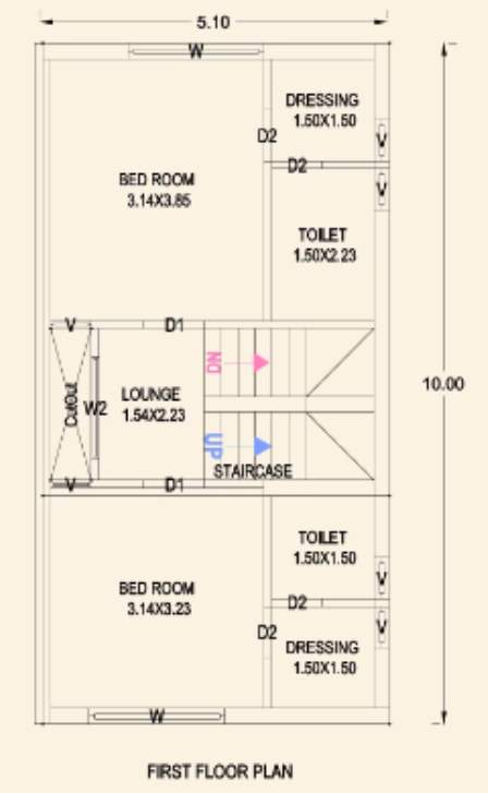 anu shambhu villa Floor Plan First Floor Plan