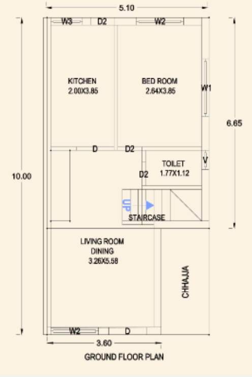 anu shambhu villa Floor Plan Ground Floor Plan