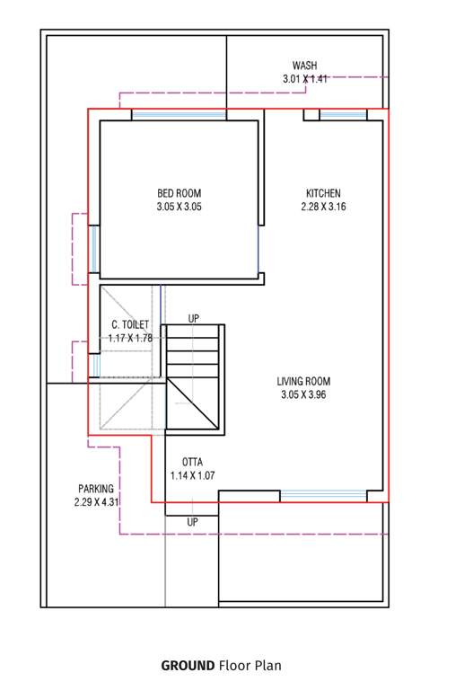  shivalik avenue villa Floor Plan Ground Floor Plan