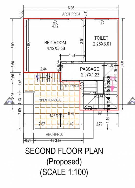 Second Floor Plan 7x sparsh villa Floor Plan Second Floor Plan
