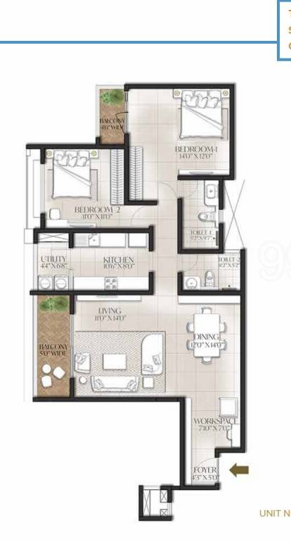 Floor Plan meridian park at the prestige city Floor Plan Floor Plan